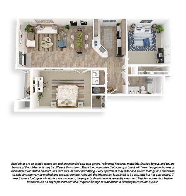 2x1 Premium M-304 floor plan