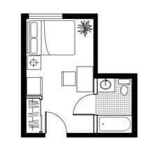 Congregate Apartment A101 floor plan