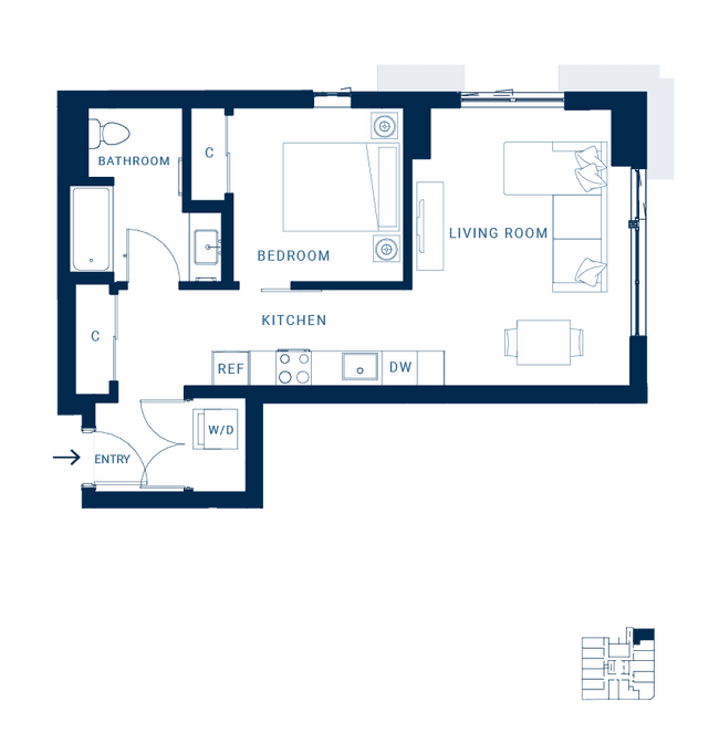 1x1 C 707 floor plan