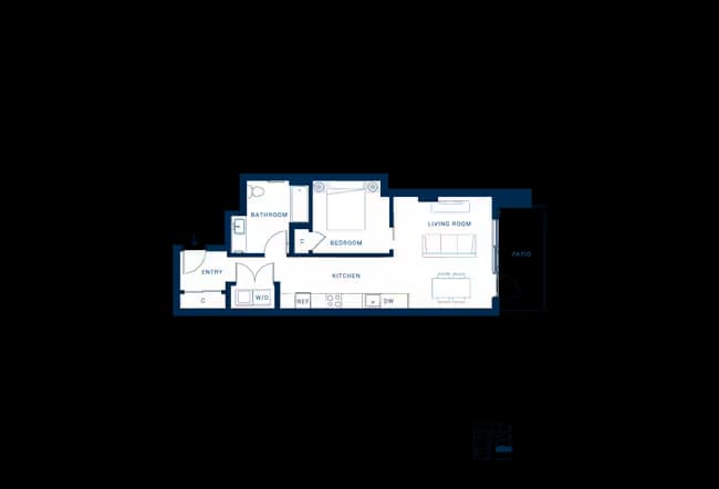 1x1 H 204 floor plan
