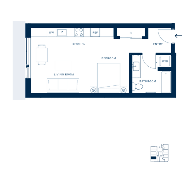 Studio G 512 floor plan