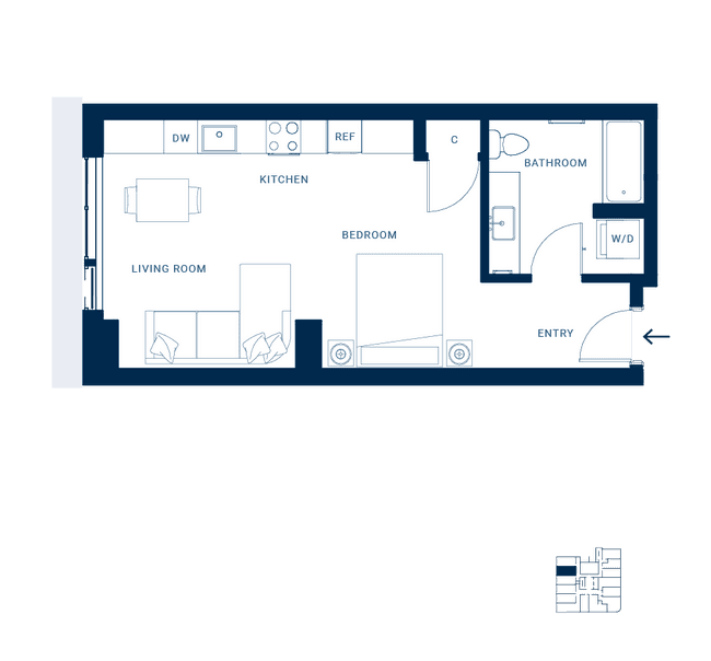 Studio I 202 floor plan