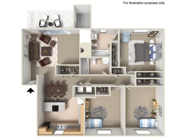 3x2 Middle Floor Premium A201 floor plan