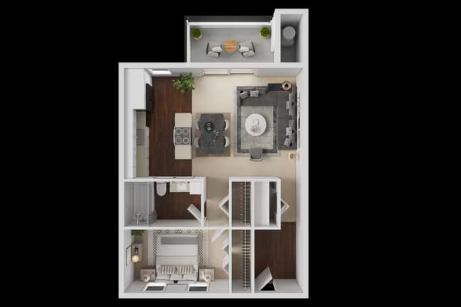 1BD, 1BTH B027 floor plan