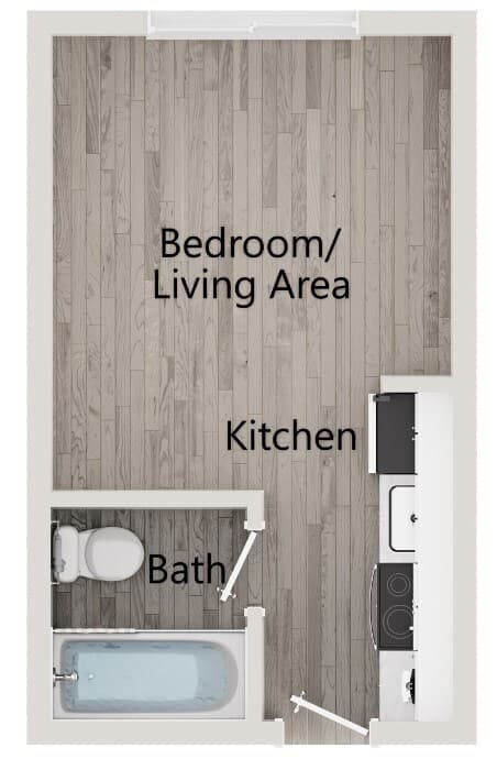 Studio Micro 303 floor plan