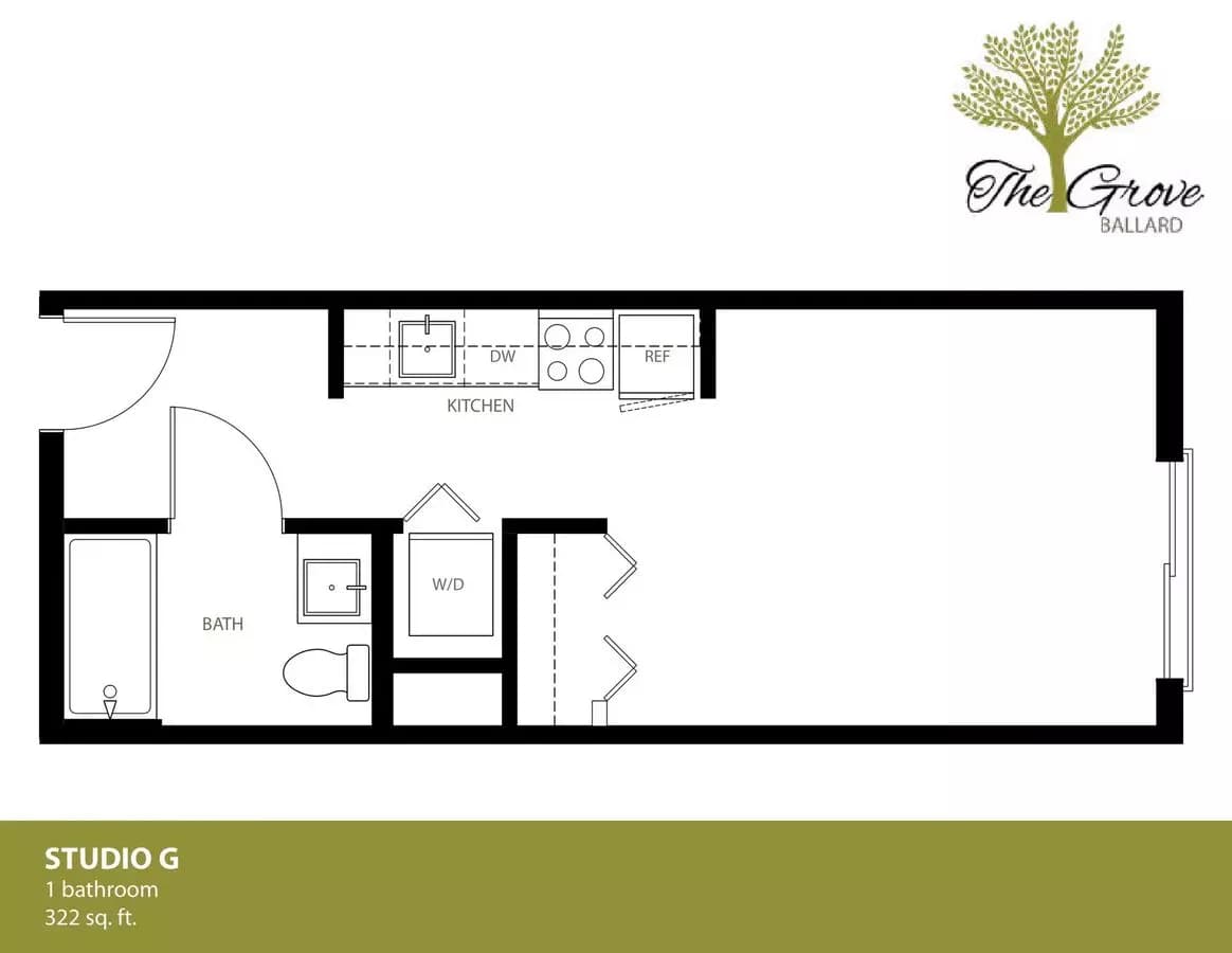 Studio G 211 floor plan