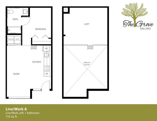 Studio A 206 MFTE floor plan