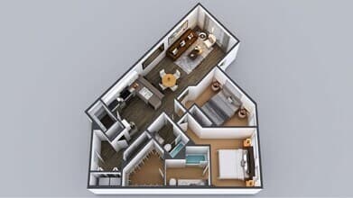 C1 Two bedroom 1-331 floor plan