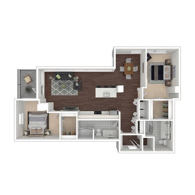 Two Bedroom Two Bath Large b8.2 2509 floor plan