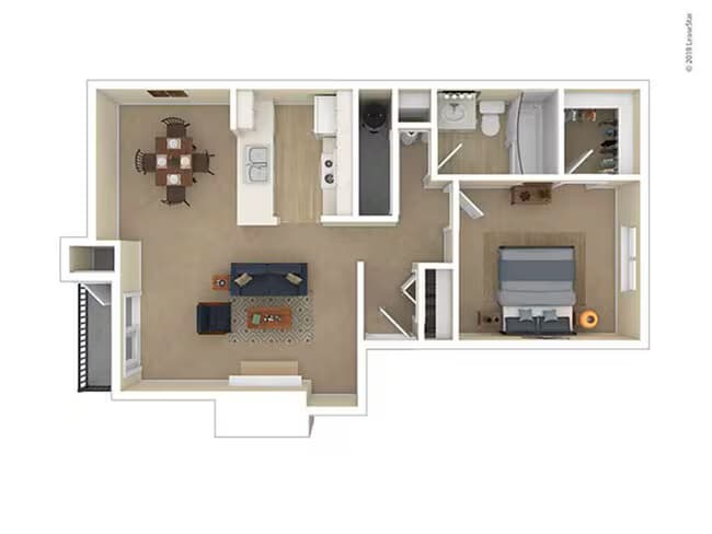 1x1 03-106 floor plan