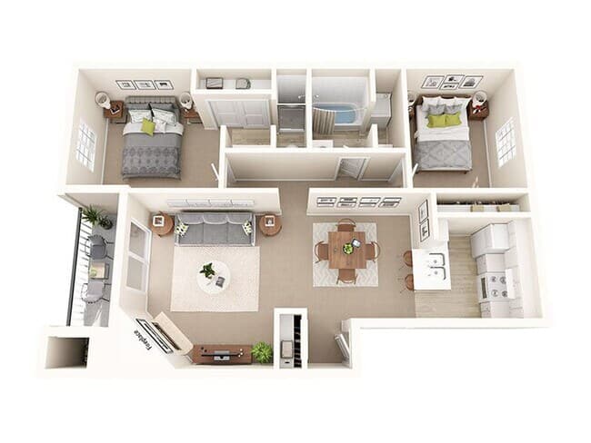 2x2 16-302 floor plan