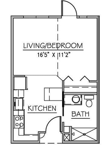 Studio 210 floor plan