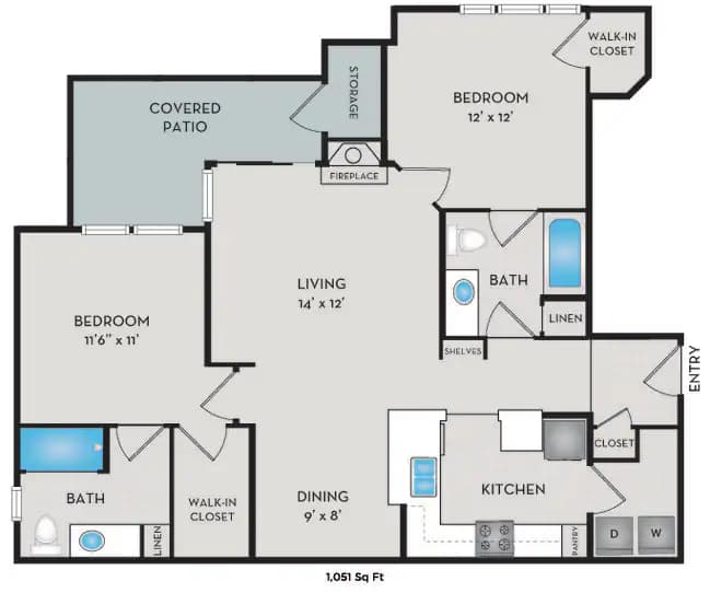 Olympic - A1 Income Restricted G2042 floor plan