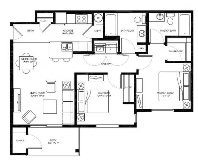 2B2B R-205 floor plan