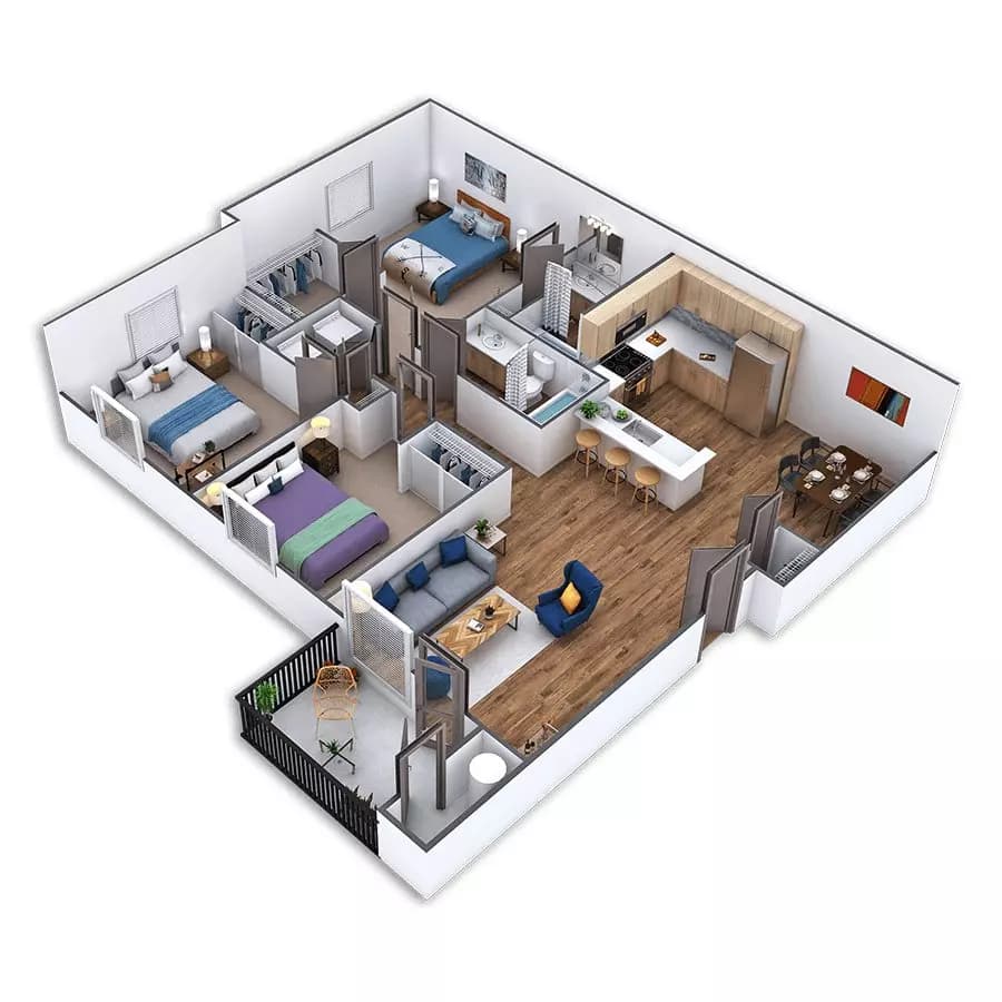 Unit 1437 1437 floor plan