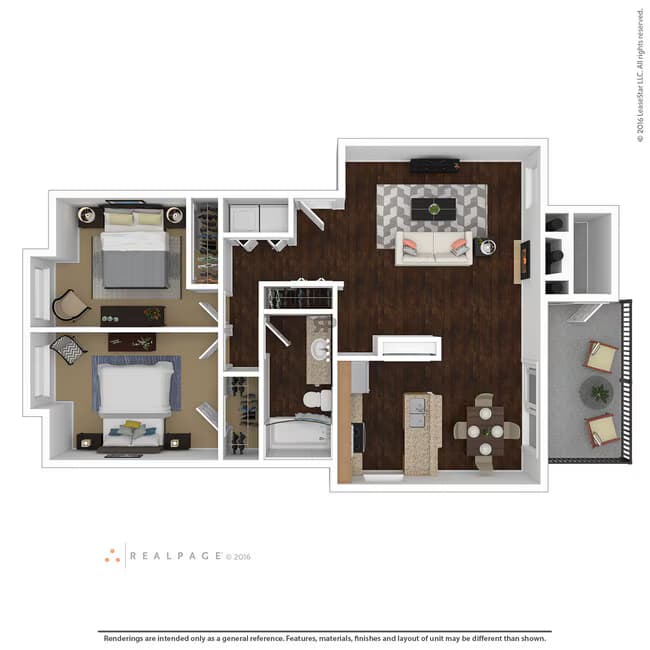 Two Bedroom One Bath 422 floor plan