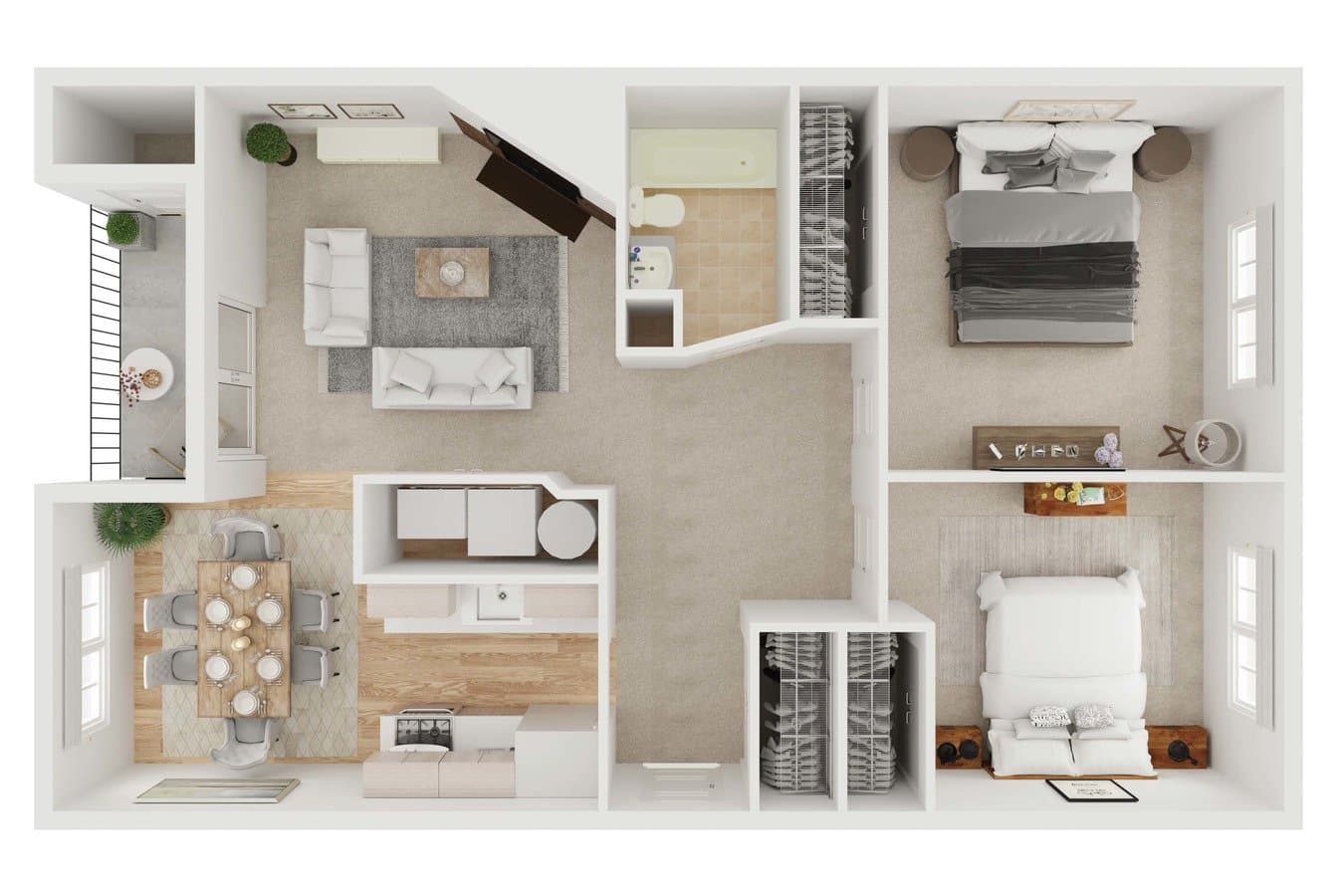 2x1 202 floor plan
