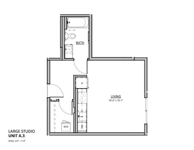 Large Studio A.3 floor plan