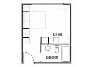 Studio 109 floor plan