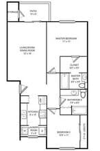 Two Bedroom B 0107-327 floor plan