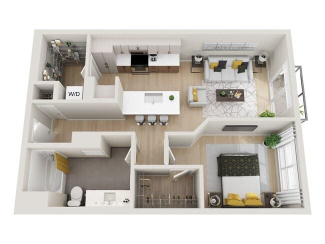 1x1 C 732 floor plan