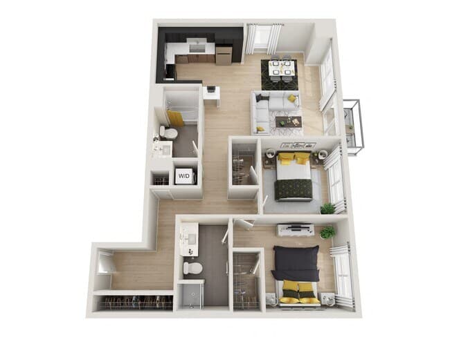 2x2 D 528 floor plan