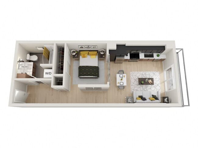 Open 1x1 403 floor plan