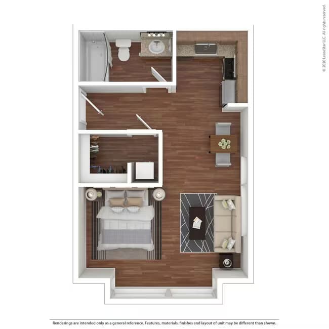 One Bedroom 201 floor plan