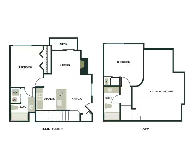 2 Bedroom, 2 Bath D204 floor plan