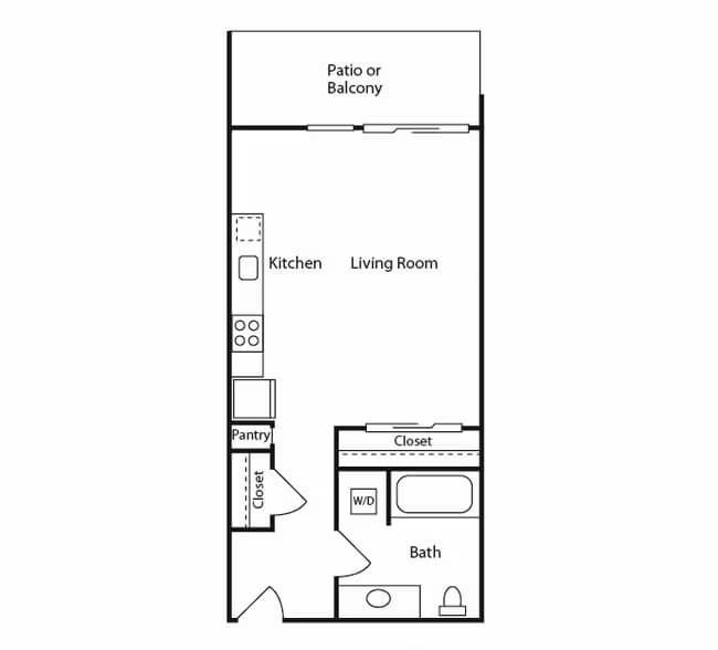 Studio B 714 floor plan