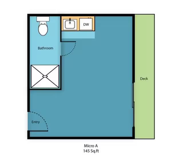 Studio 1 I214 floor plan