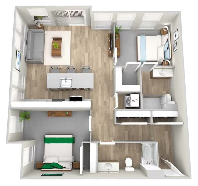 2 Bedroom 305 floor plan