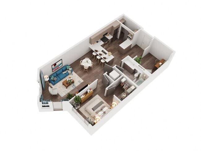 One Bedroom Den 1.5 421 floor plan