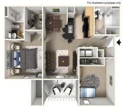 2x2PR M-304 floor plan