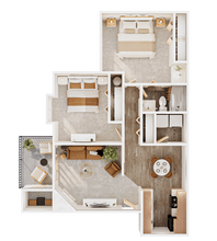 1x1B 103 floor plan