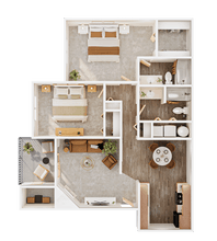 2x2 204 floor plan