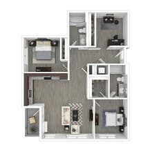 B3 + Den B-B226 floor plan