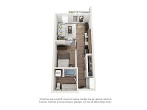 Studio 524 floor plan
