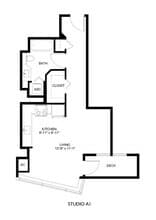 Studio A1 2402 floor plan