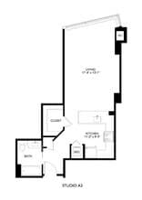 Studio A3 2408 floor plan