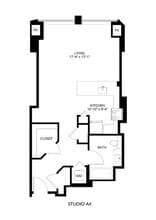 Studio A4 1607 floor plan
