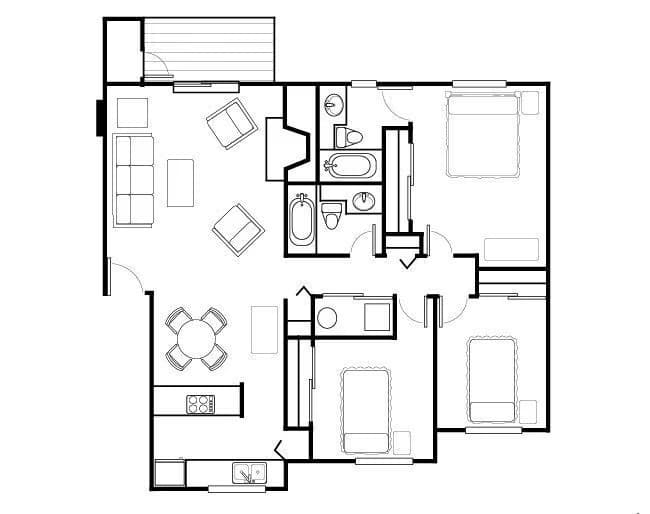 3x2 P102 floor plan