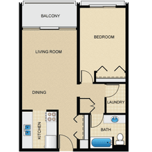 1BD 1BTH C 212 floor plan