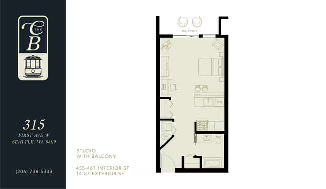 Studio 619 floor plan