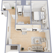 1 Bed 1 Bath floor plan