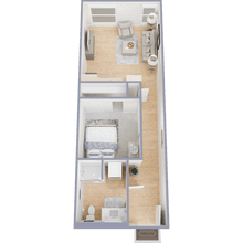 Open 1 Bed floor plan