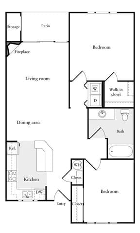 Unit J203 J203 floor plan