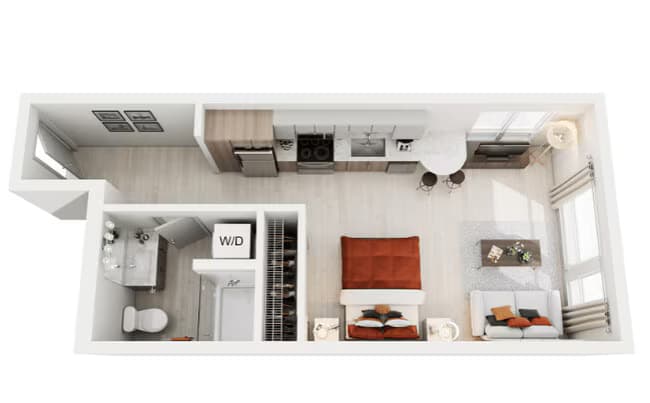 Studio A 412 floor plan