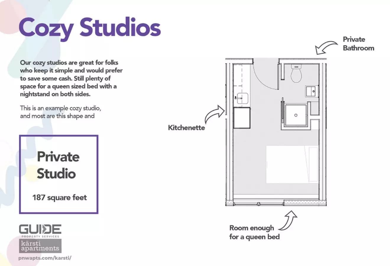 MFTE Studio- 1BA 300 floor plan