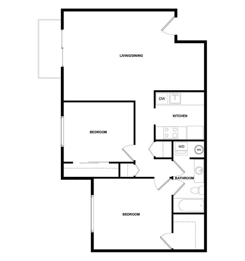 Leilani 2 2x1SM WAIT211R floor plan